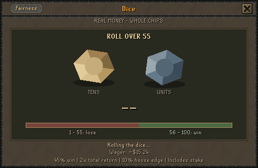 Dice as it appears inside Sand Arena