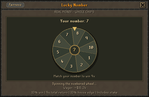 Lucky Number as it appears inside Sand Arena